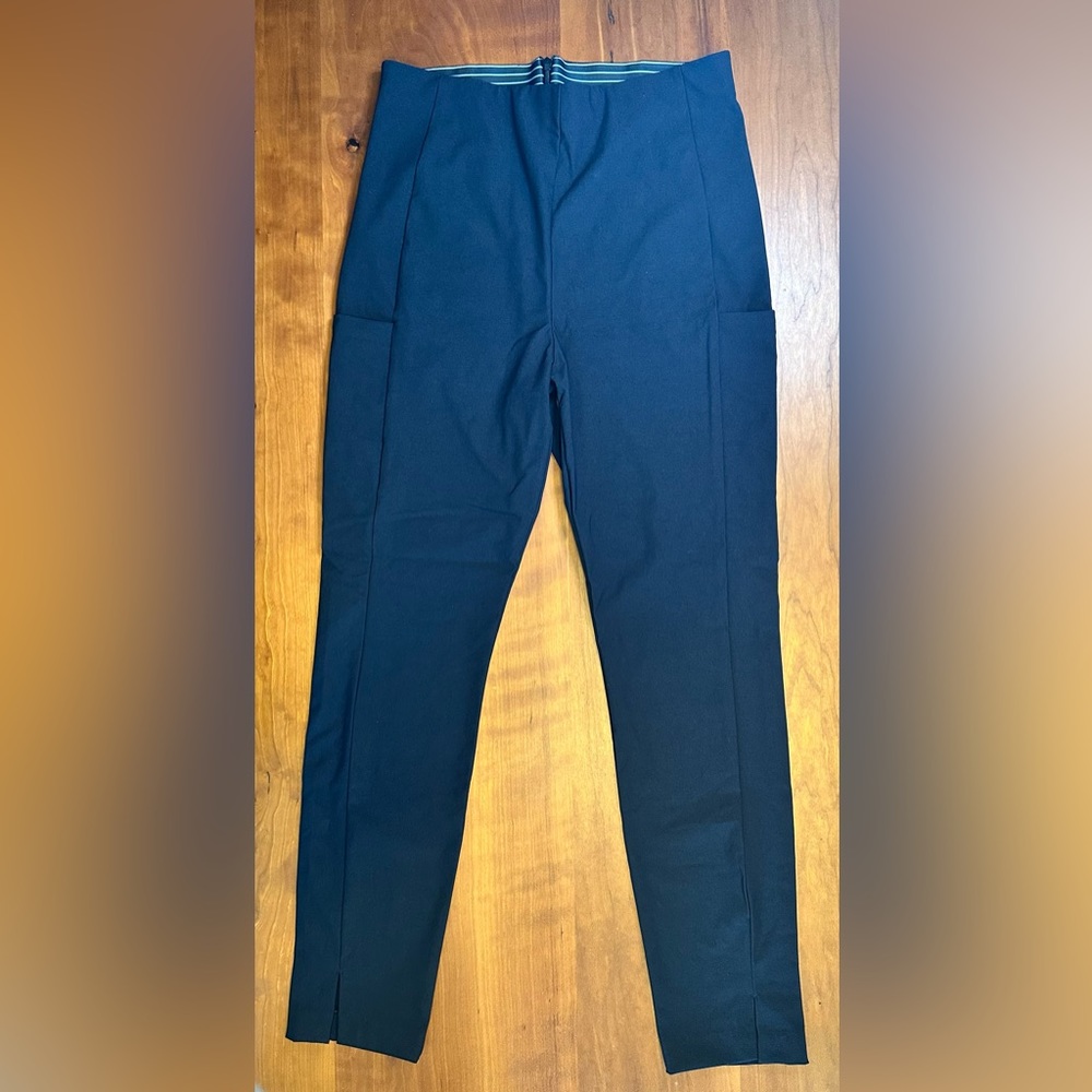 Athleta High Rise Trousers with Zip Back and Split Hem